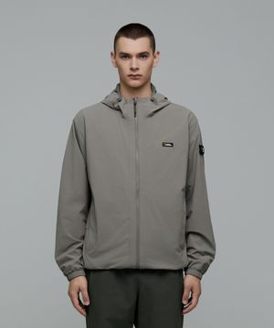 N243UFT931 아르켈론 우븐 스트레치 후드 집업 LICHEN KHAKI