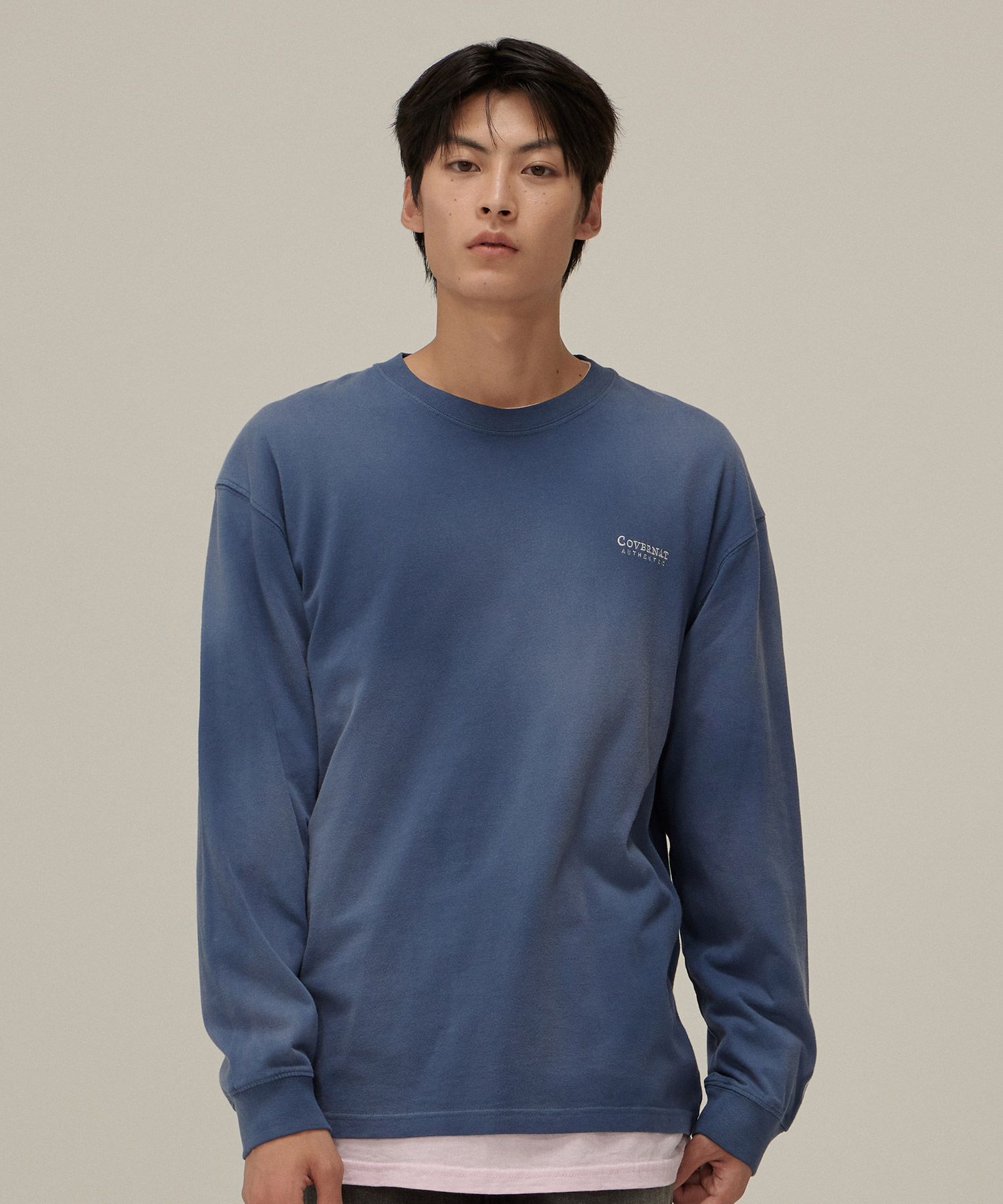MUSINSA | COVERNAT Authentic Dying Long Sleeve Blue