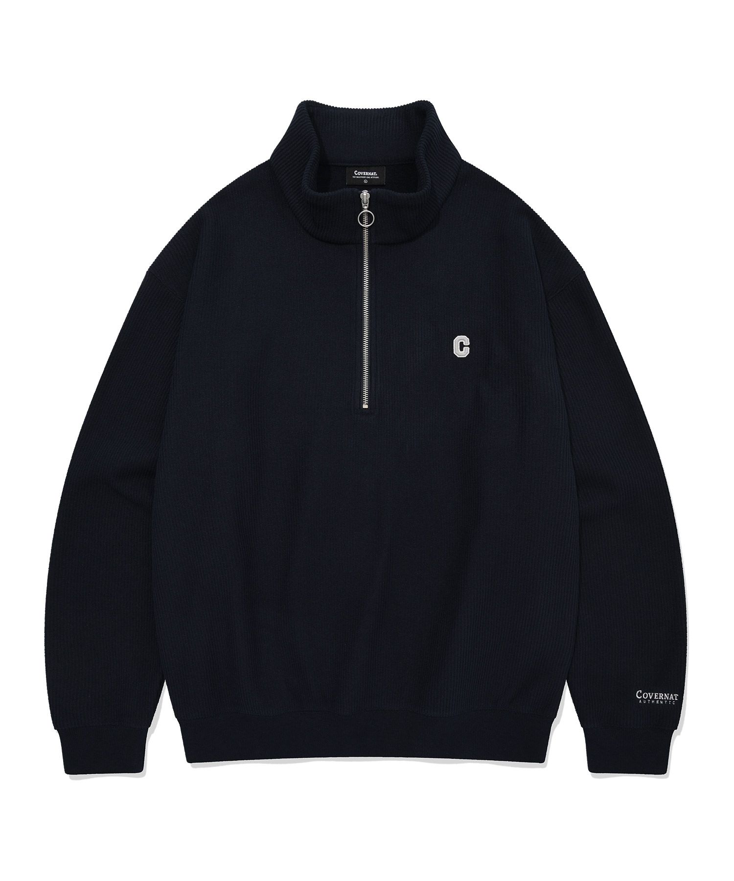 ★人気★【COVERNAT】★CORDUROY HALF ZIP-UP SWEATSHIR.T★ MUSINSA | COVERNAT Small C Logo Corduroy Half Zip-Up Beige