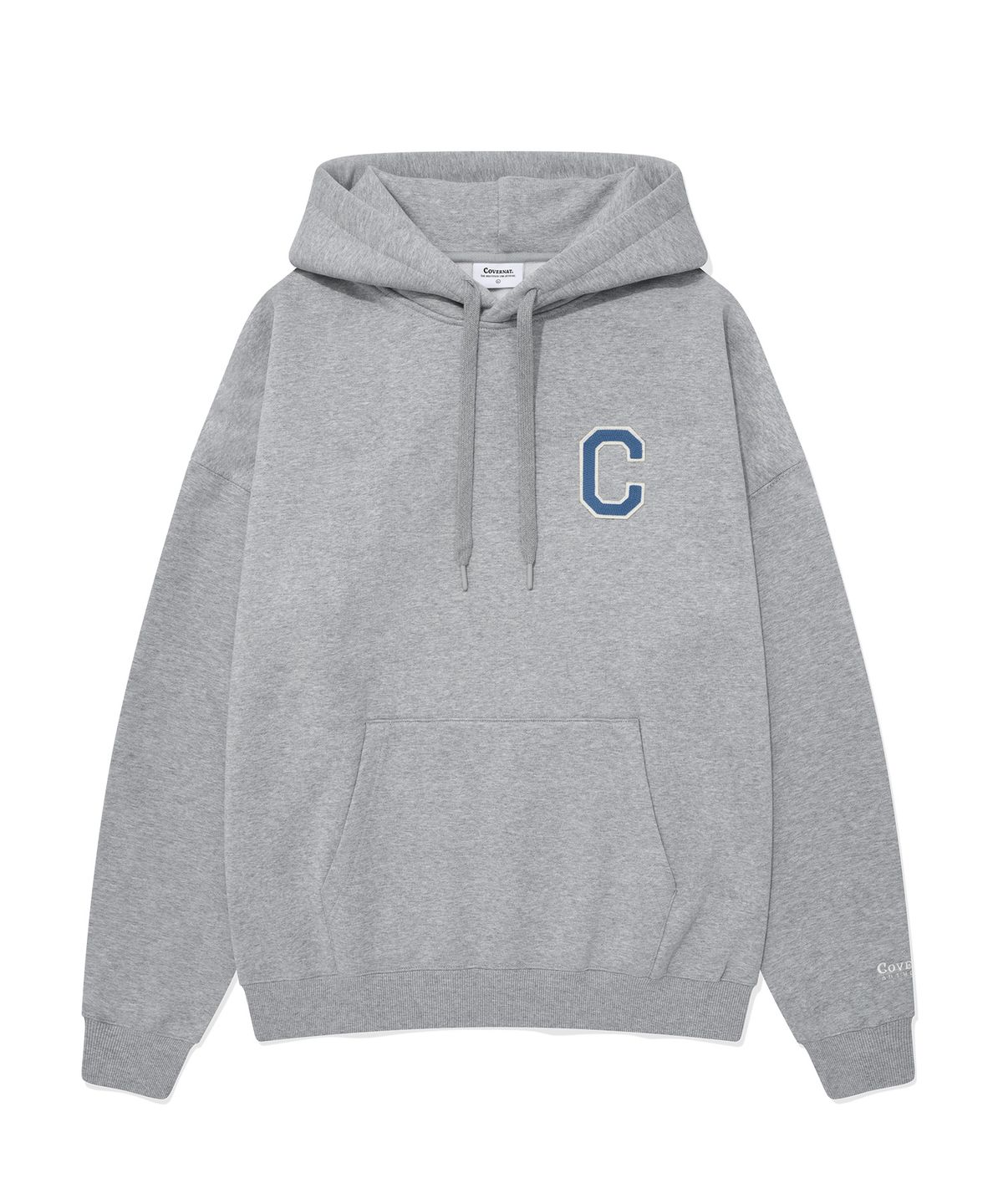 커버낫(COVERNAT) C 로고 기모 후디 멜란지 그레이