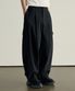 [데일리룸 X 로템버] 벌룬 레그 밀 와이드 카고 팬츠 [BLACK]
