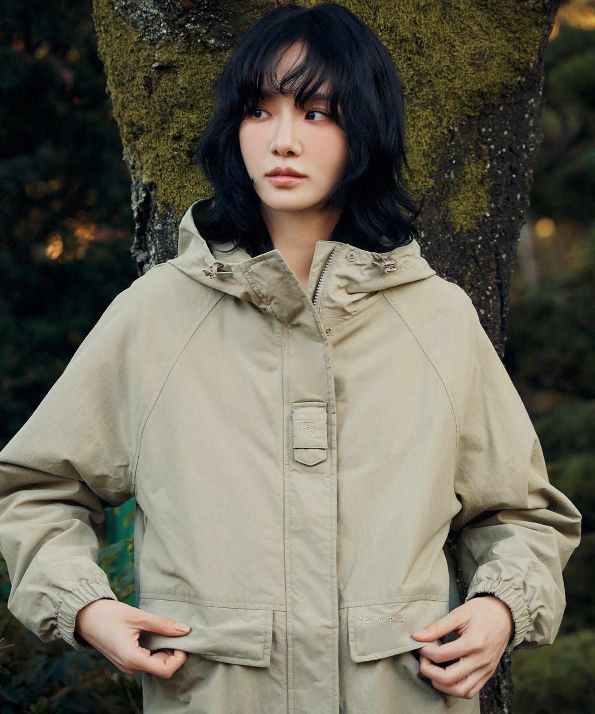 스노우피크 어패럴(SNOWPEAK APPAREL) 캠플 여성 롱 바람막이 (S24FWCWB15) Beige Gray