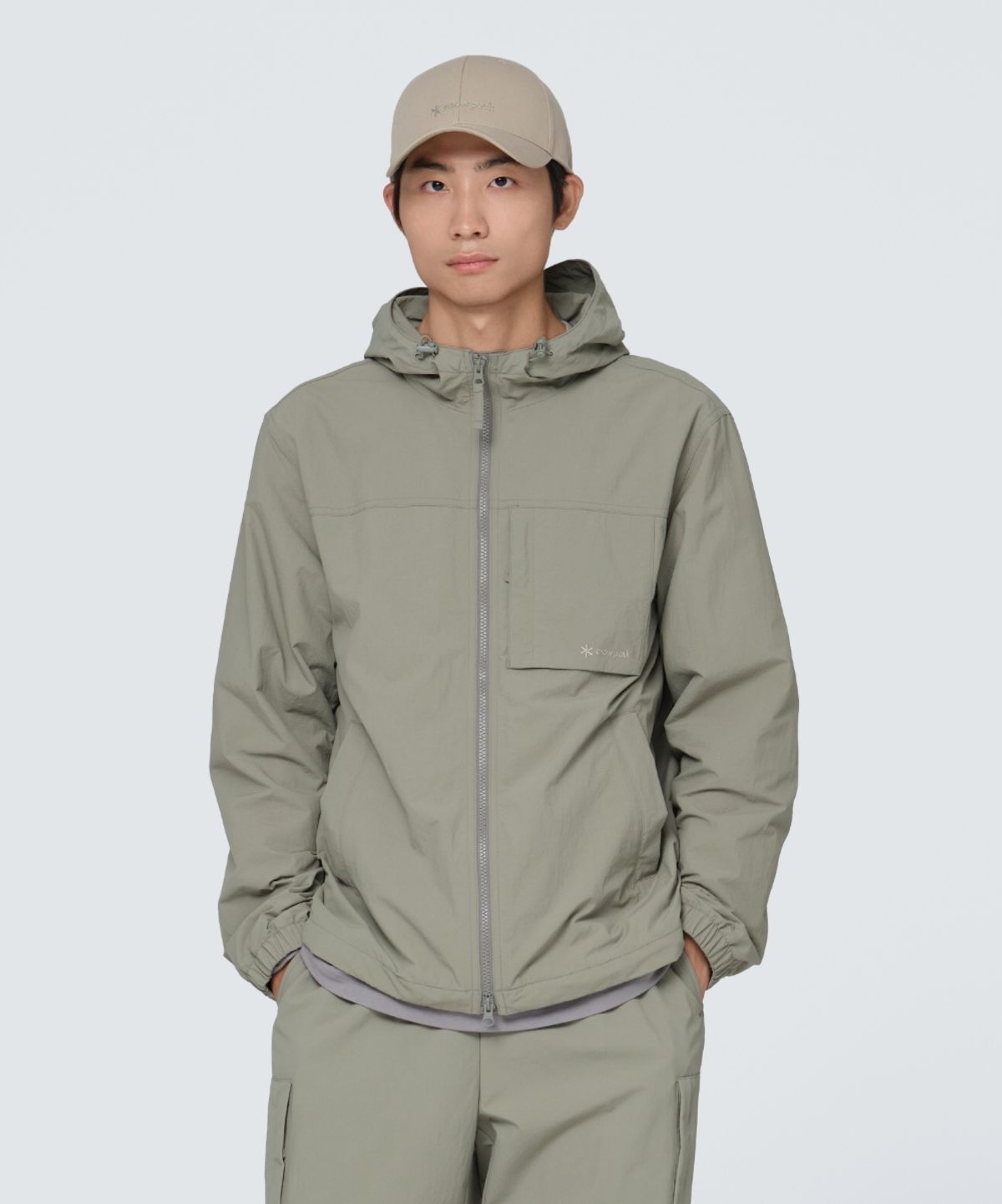 스노우피크 어패럴(SNOWPEAK APPAREL) 캠플 포켓 바람막이 (S24FMCWB12) Khaki Gray