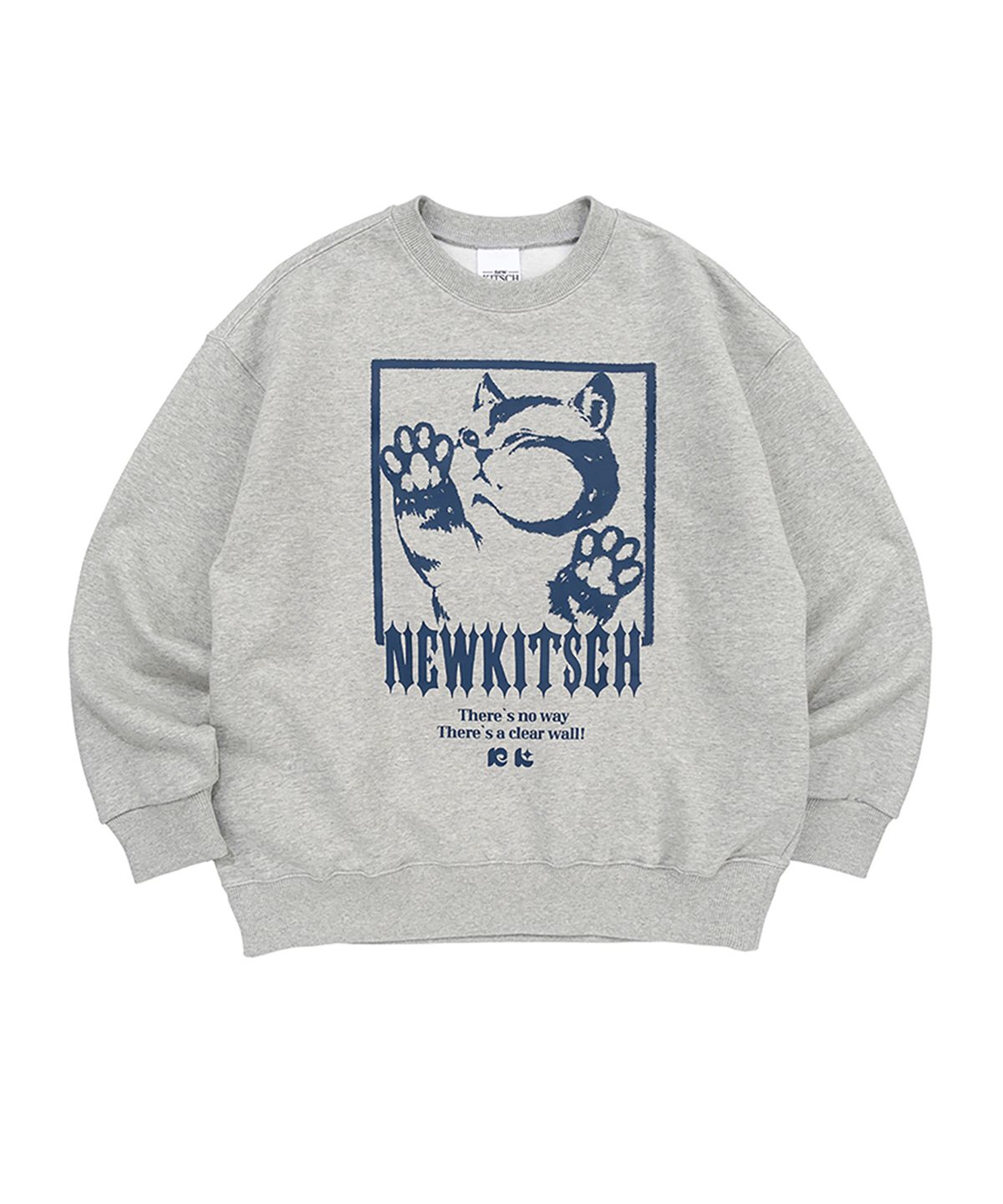 뉴키치(NEWKITSCH) LOCKED-UP CAT SWEATSHIRTS (MELANGE)