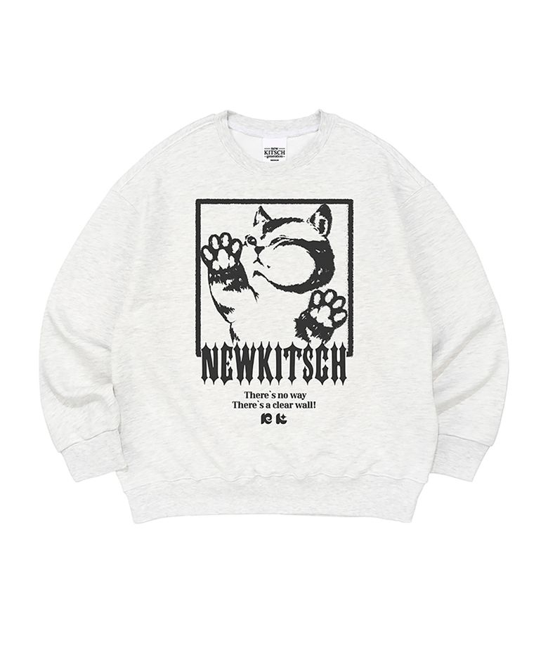 LOCKED-UP CAT SWEATSHIRTS (LIGHT MELANGE)