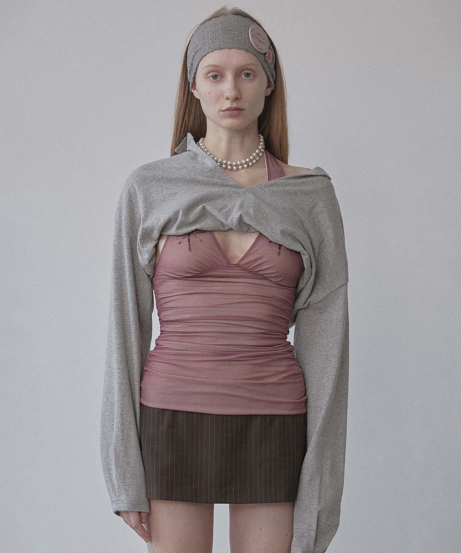 MUSINSA | SCULPTOR Maria Tear Drop Tank Top Dirty Peach/Raw