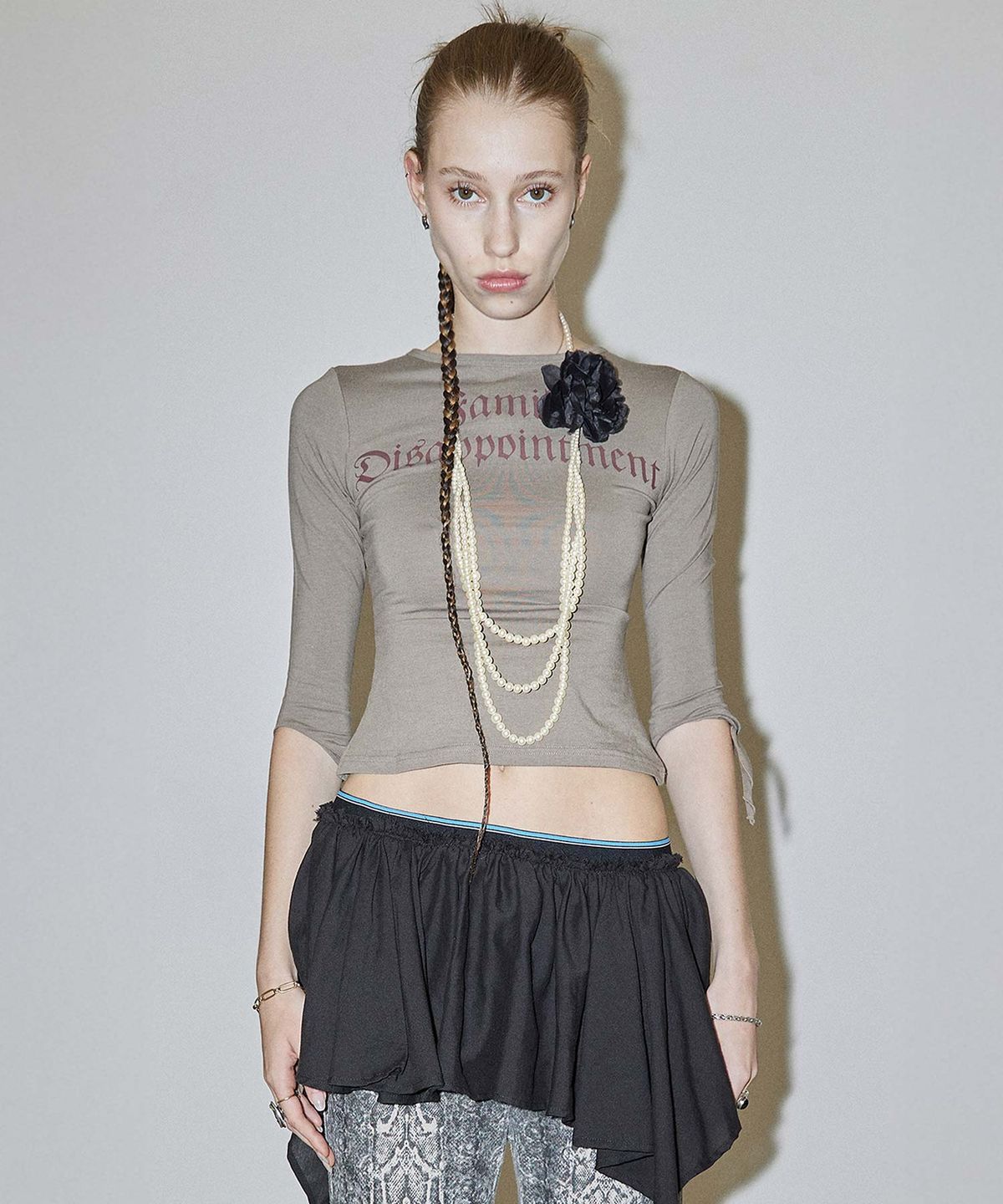 스컬프터(SCULPTOR) Tie Sleeve Tee Taupe