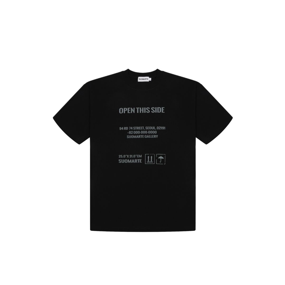 수오마르떼(SUOMARTE) art package t-shirt black