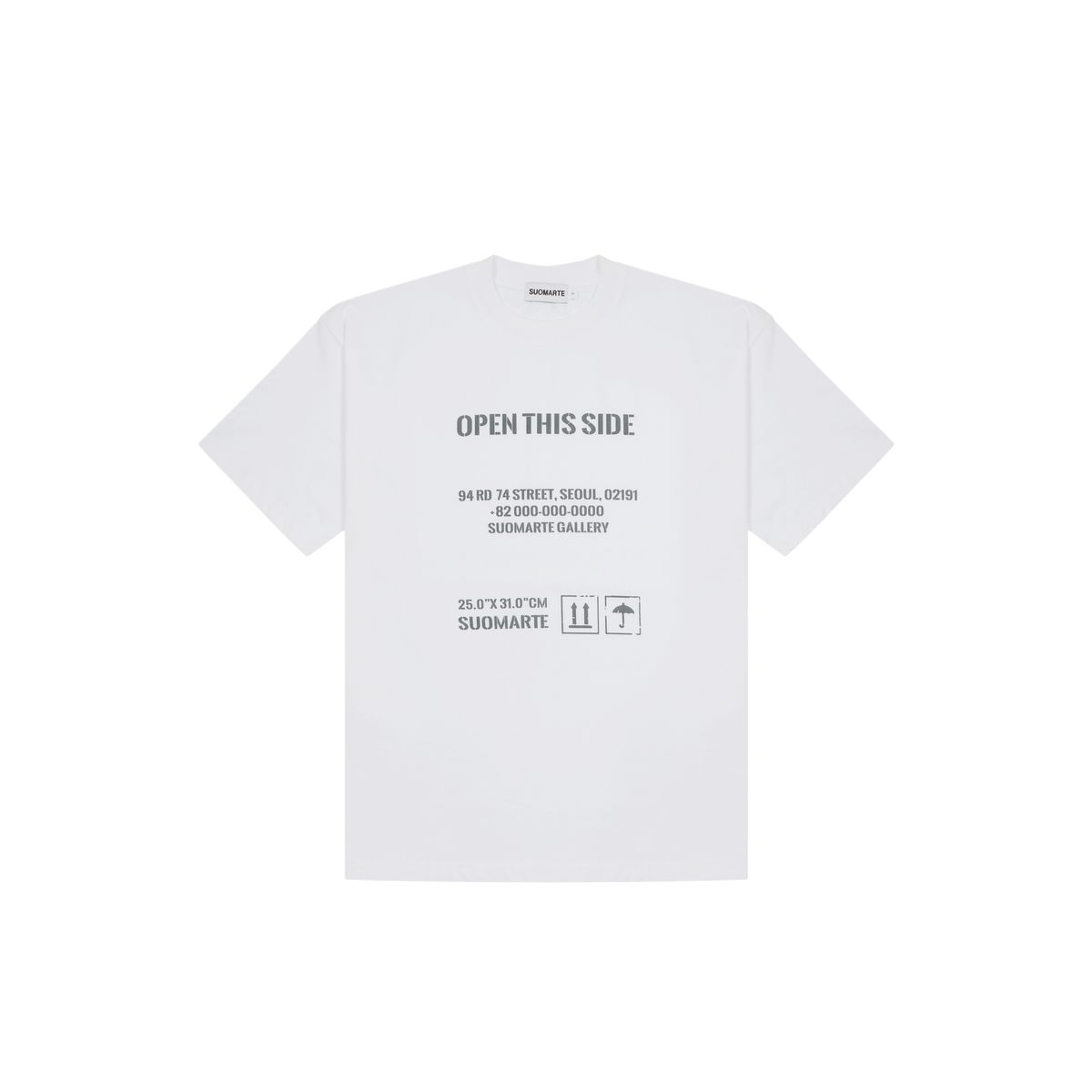 수오마르떼(SUOMARTE) art package t-shirt white