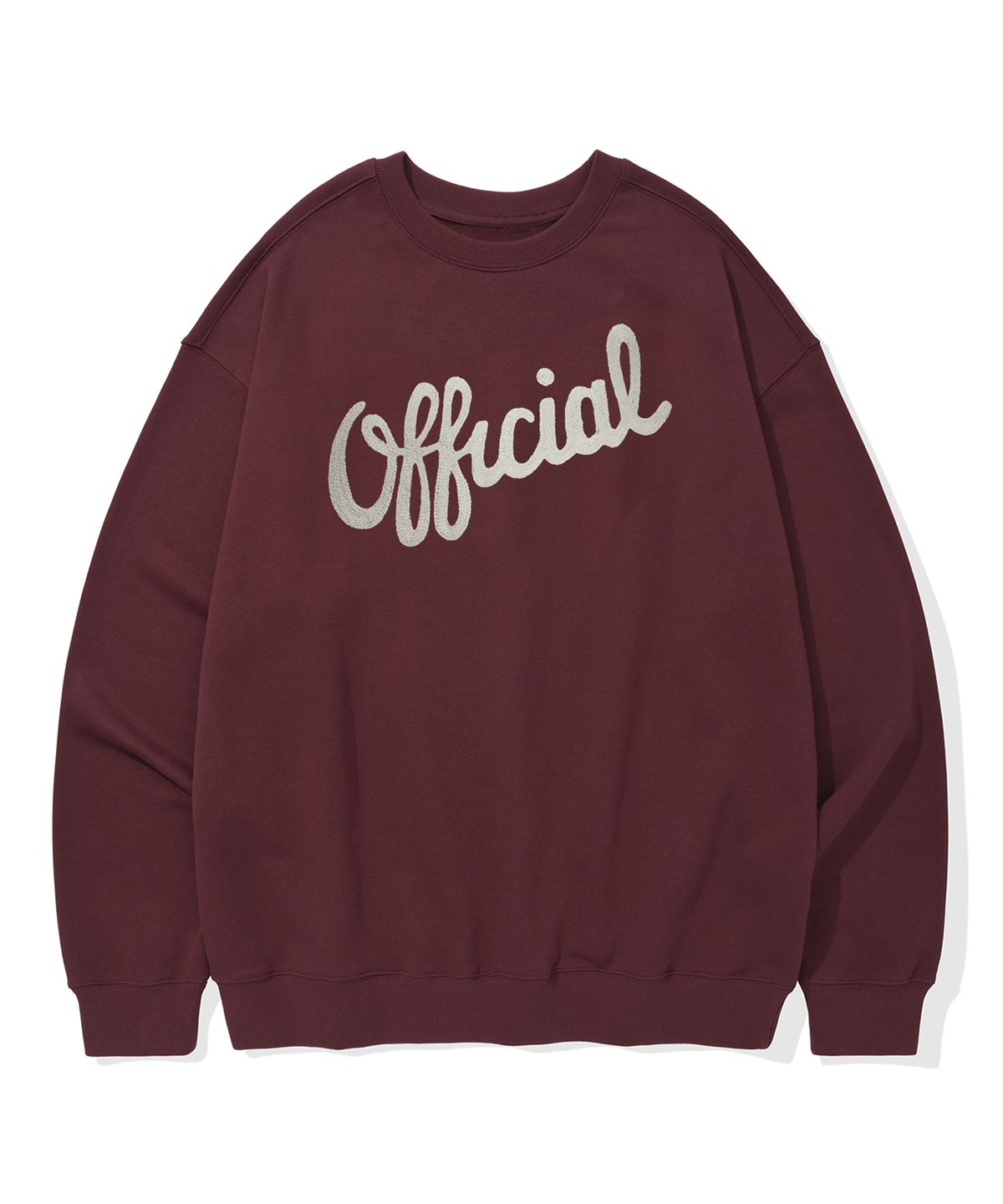 카네이테이(KANEITEI) OFFICIAL LETTERING EMBROIDERED CREWNECK (BURGUNDY)