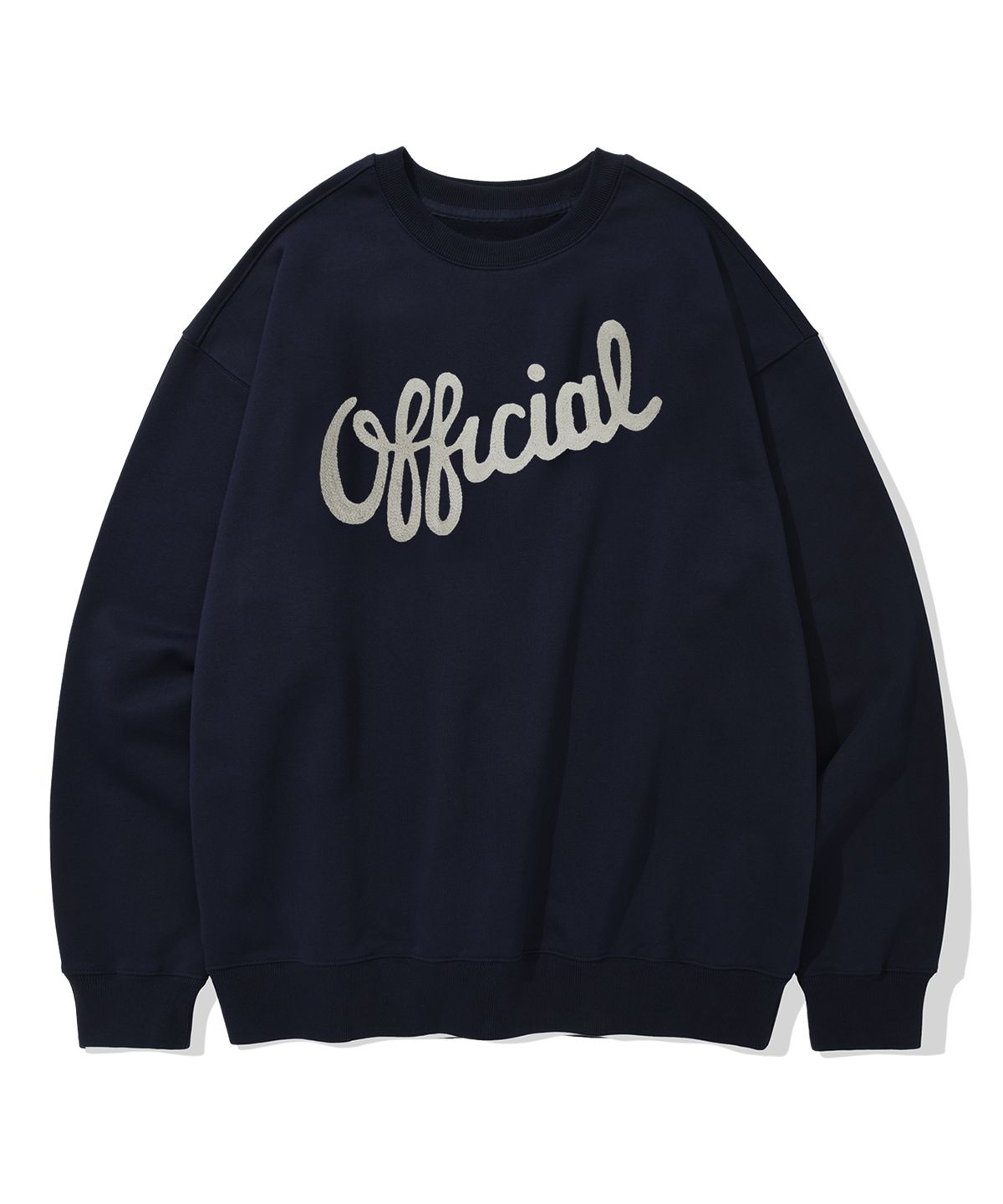 카네이테이(KANEITEI) OFFICIAL LETTERING EMBROIDERED CREWNECK (NAVY)