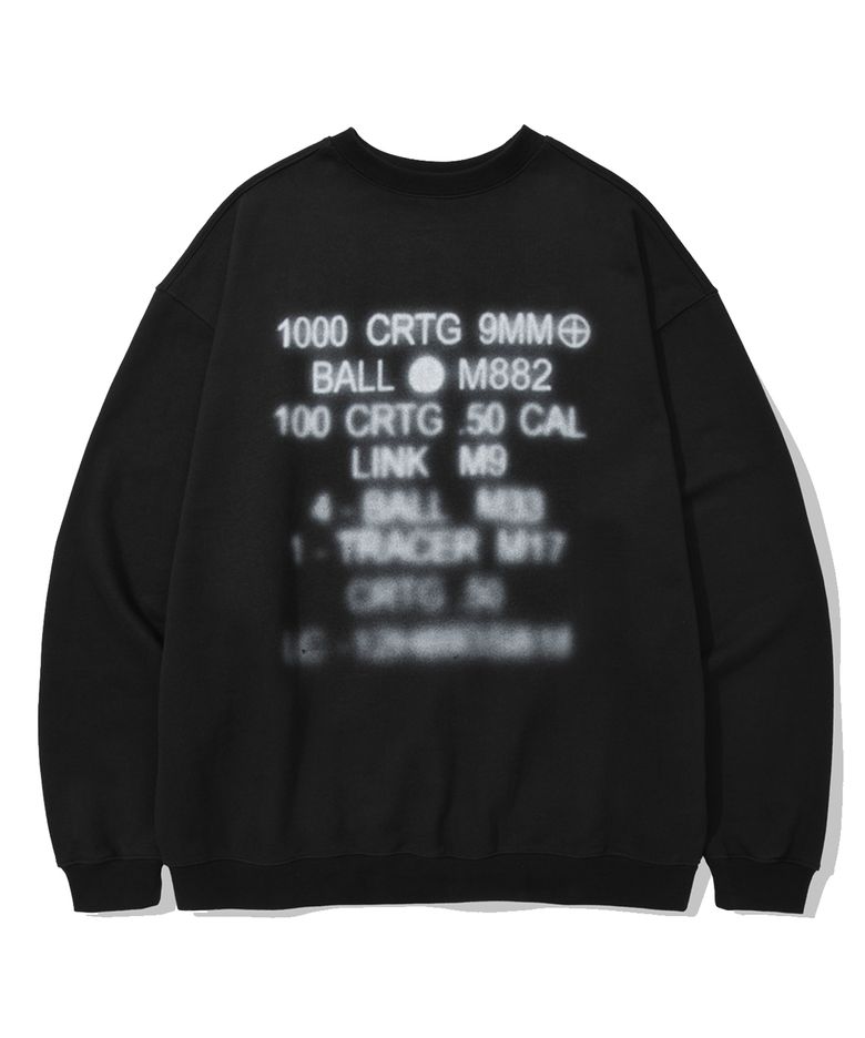 SMUDGE SPRAY AMMO STENCIL CREWNECK (BLACK)