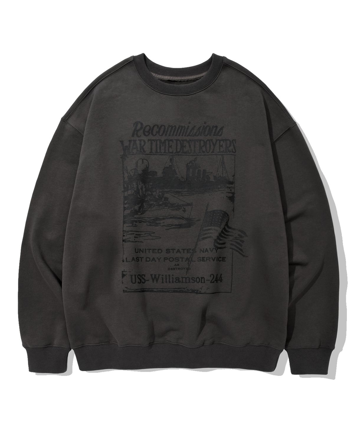 카네이테이(KANEITEI) USS WILLIAMSON 244 CREWNECK (CHARCOAL)