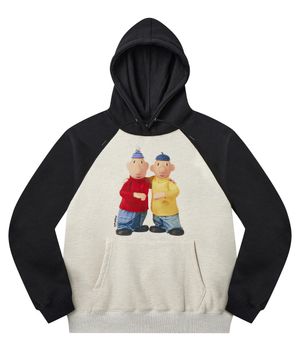 [PAT&MAT] 베스트 프렌드 레글런 후드 - 블랙 / 오트밀