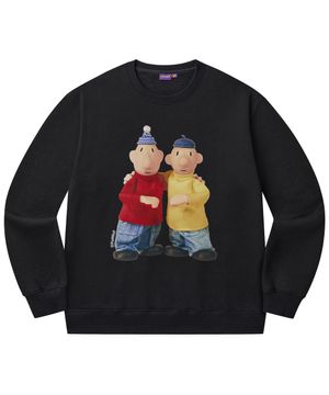 [PAT&MAT] 베스트 프렌드 맨투맨 - 블랙