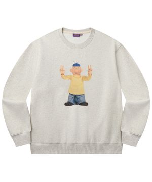 [PAT&MAT] 모션 패트 맨투맨 - 오트밀