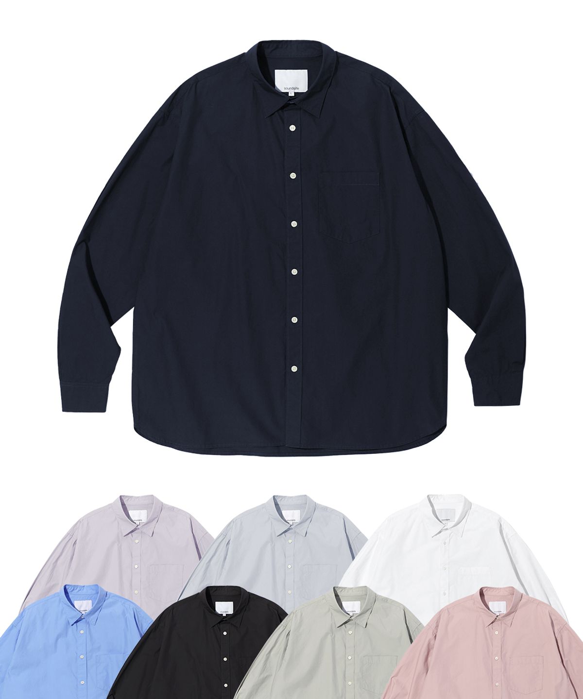 사운즈라이프(SOUNDSLIFE) Daily Cotton Shirt Navy