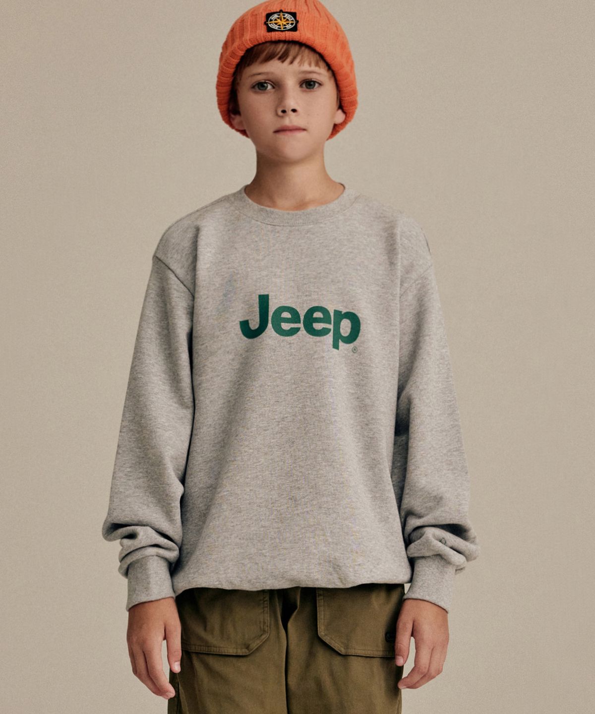 지프키즈(JEEPKIDS) 빅 지프로고 맨투맨(KP5TSU801MG)