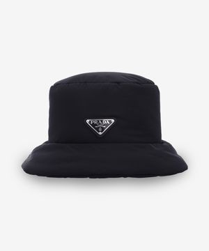 트라이앵글 로고 패디드 리나일론 버킷햇 - 블랙 / 2HC2482DV4F0002