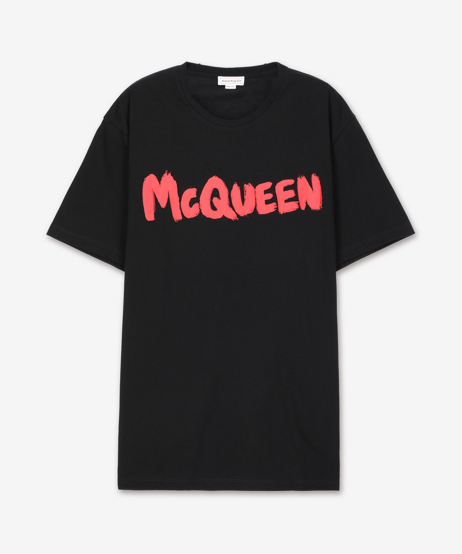 ★Alexander Mcqueen★ Red Graffiti Point Short Sleeve Tee MUSINSA | ALEXANDER McQUEEN Red Graffiti Point Short Sleeve