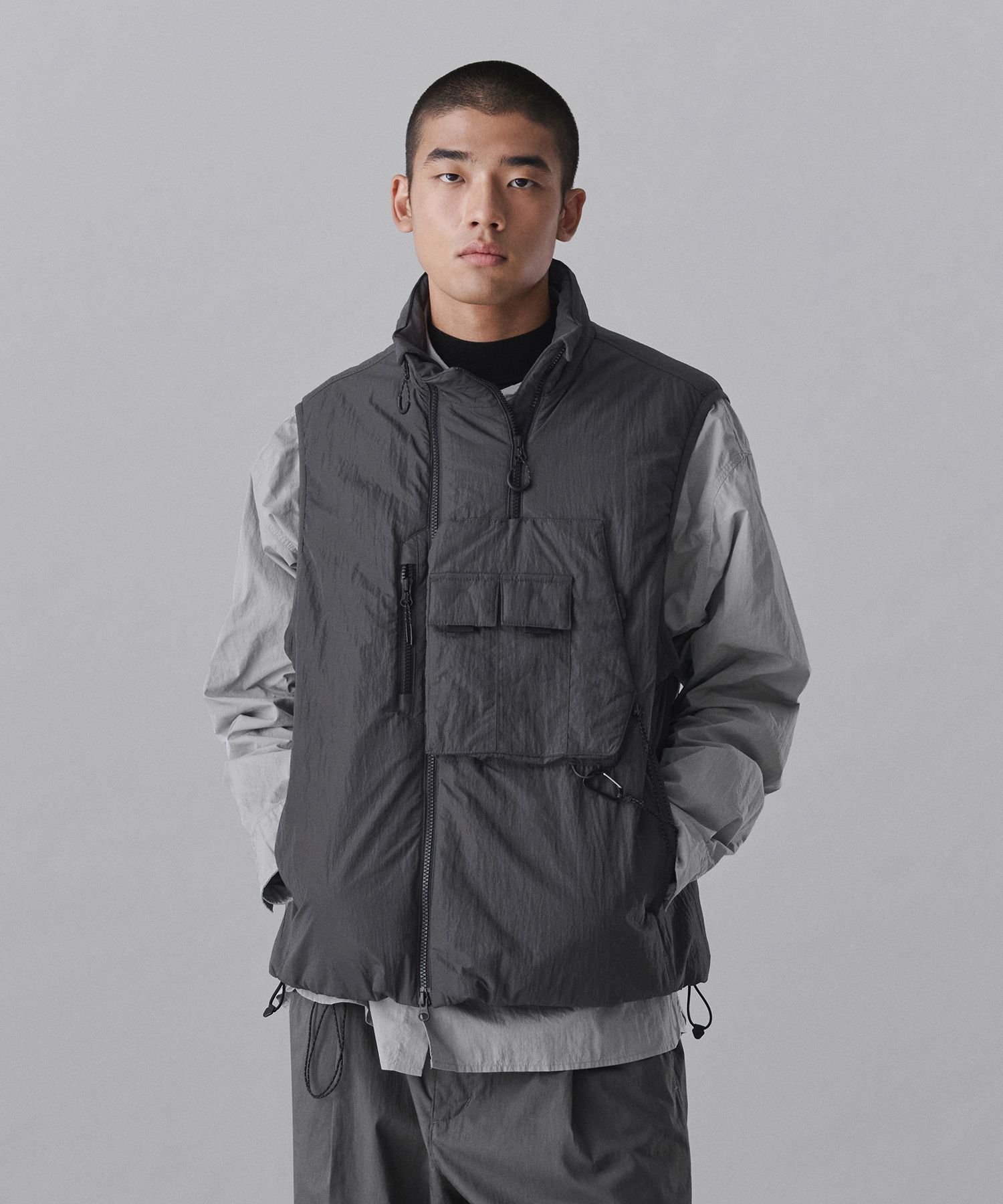 MUSINSA MUSINSA STANDARD City Leisure Utility Padding Vest [Gray]