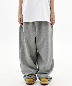 자이언트핏 솔리드 스웻 팬츠 (8% 멜란지그레이)