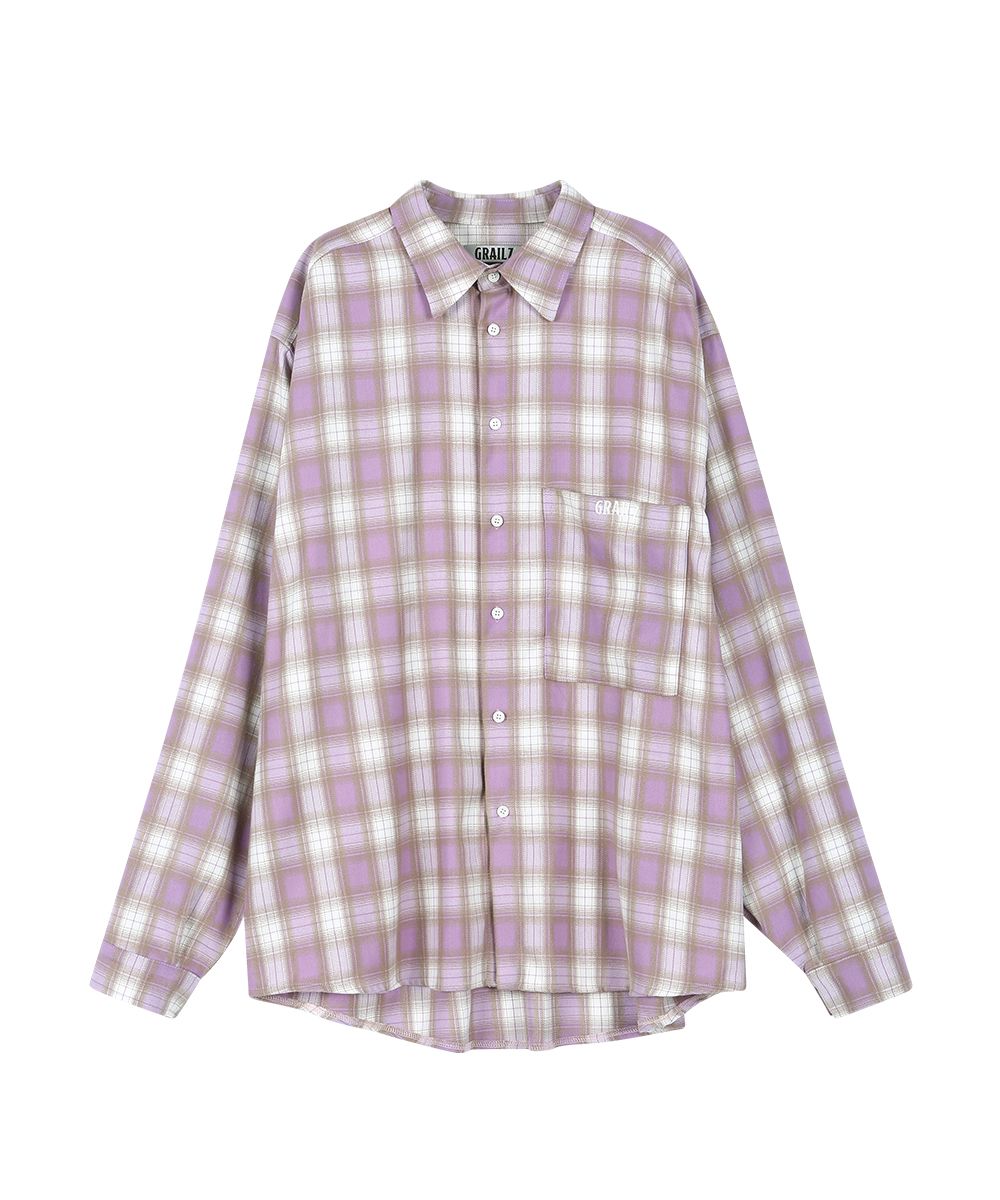 MUSINSA公式 | GRAILZ HEAVY OVERSIZE CHECK SHIRTS [PURPLE]
