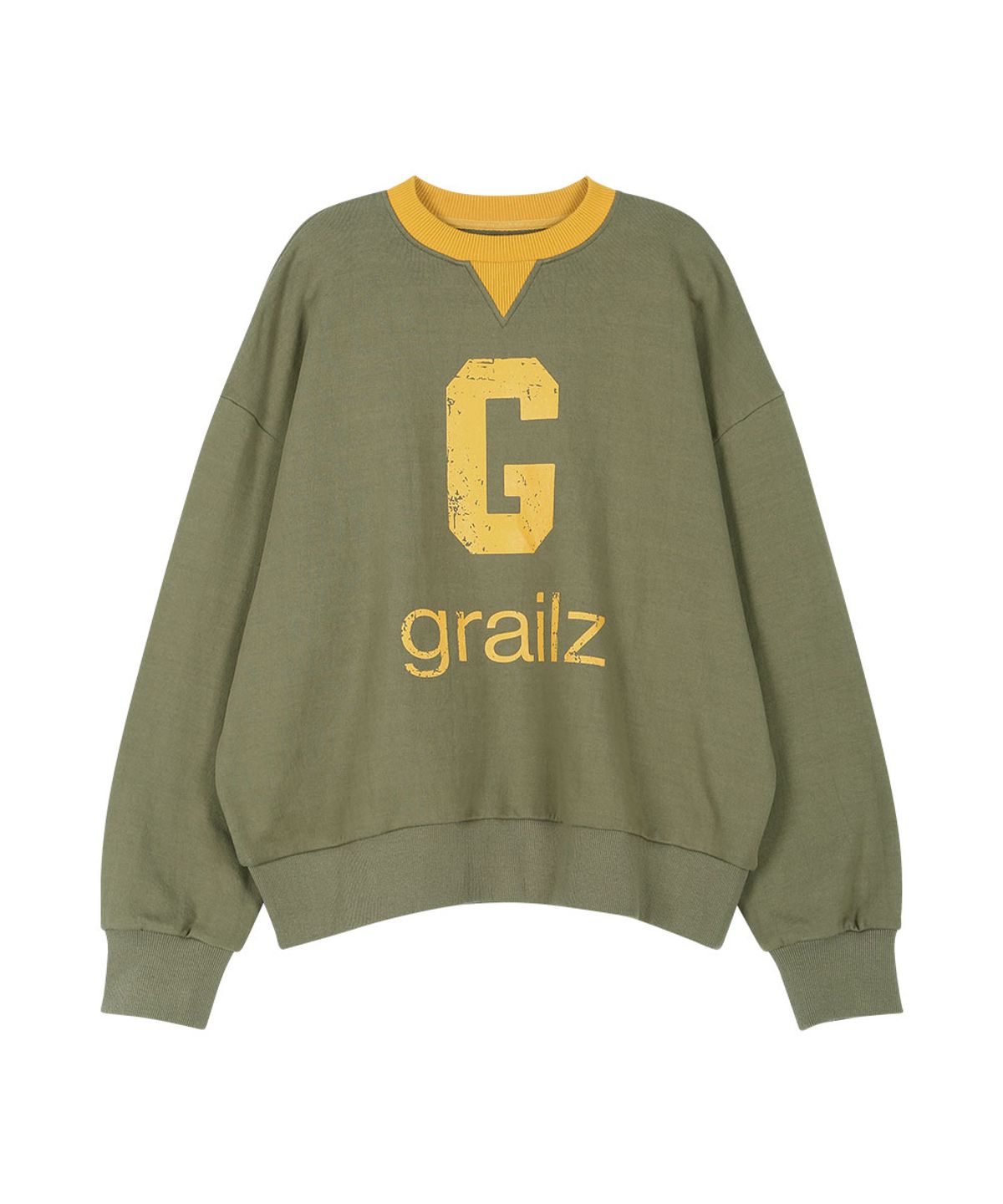 그레일즈(GRAILZ) VINTAGE G LOGO SWEATSHIRT [KHAKI]
