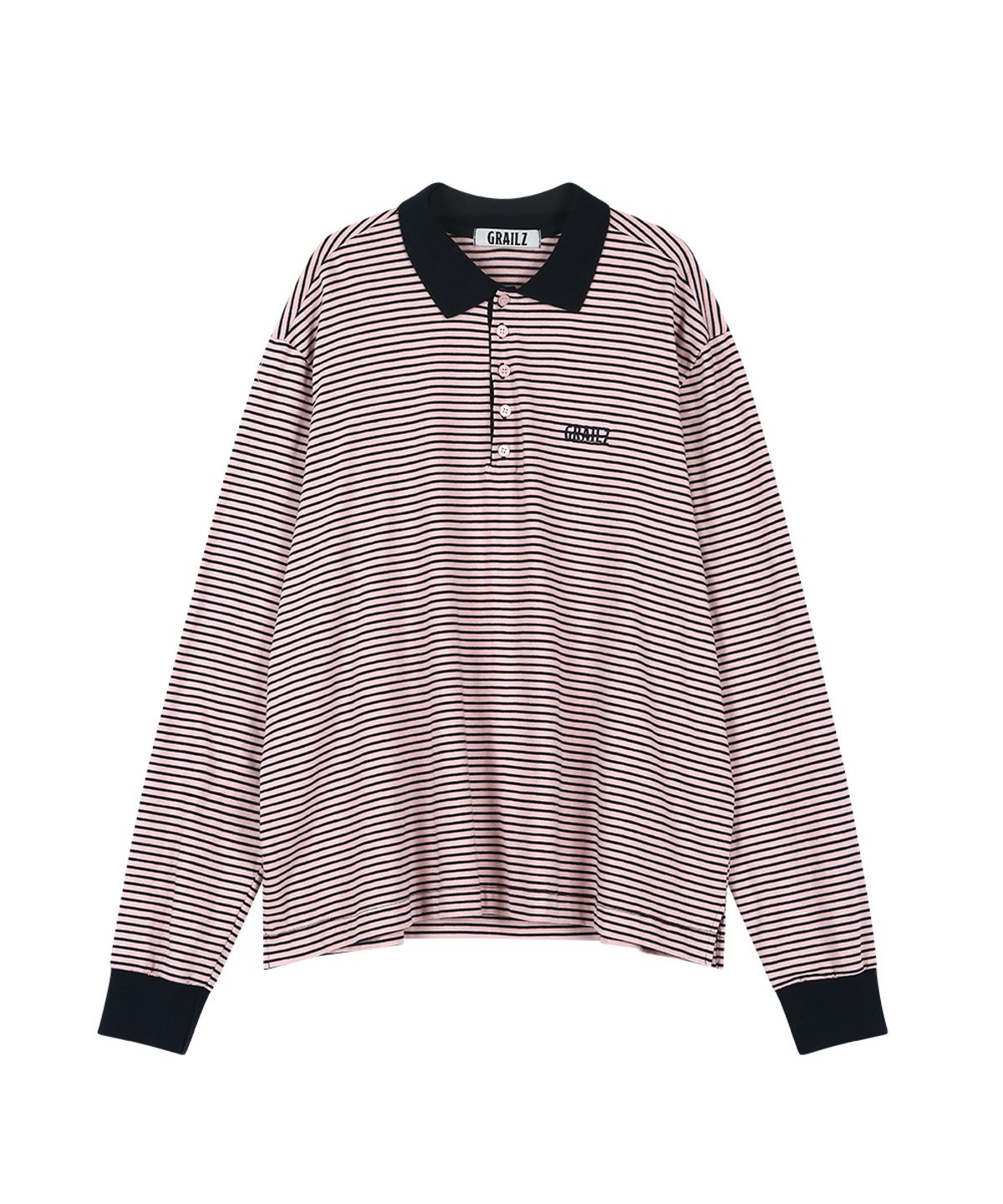 그레일즈(GRAILZ) HERITAGE STRIPE POLO SHIRTS [PINK]