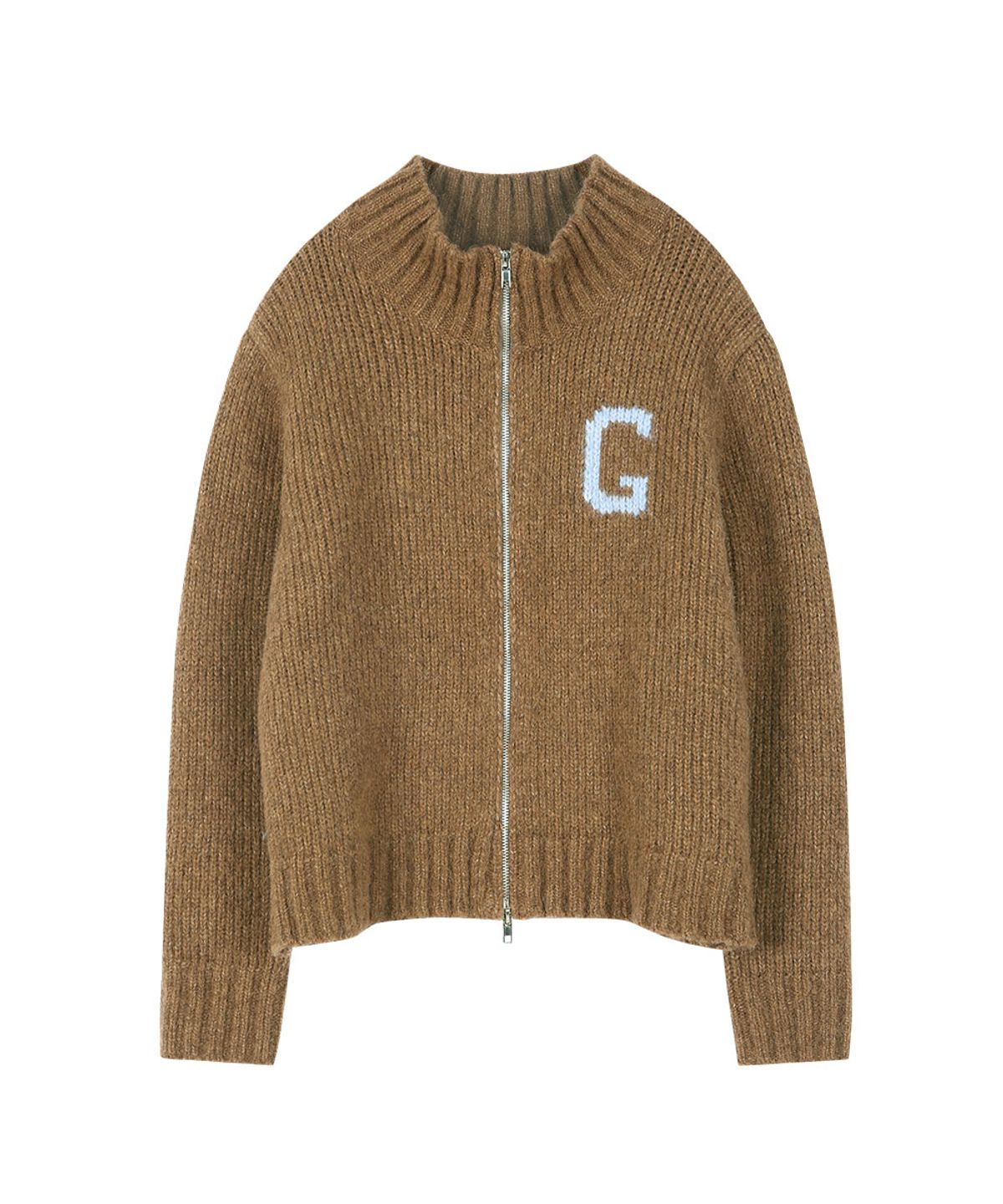 그레일즈(GRAILZ) G SPORTS KNIT POLO ZIP UP [BROWN]