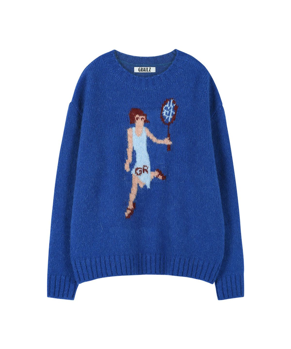 그레일즈(GRAILZ) TENNIS GIRL MOHAIR  KNIT [BLUE]