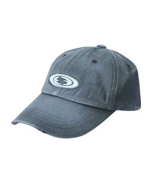 DENIM OVAL LOGO CAP [NAVY]