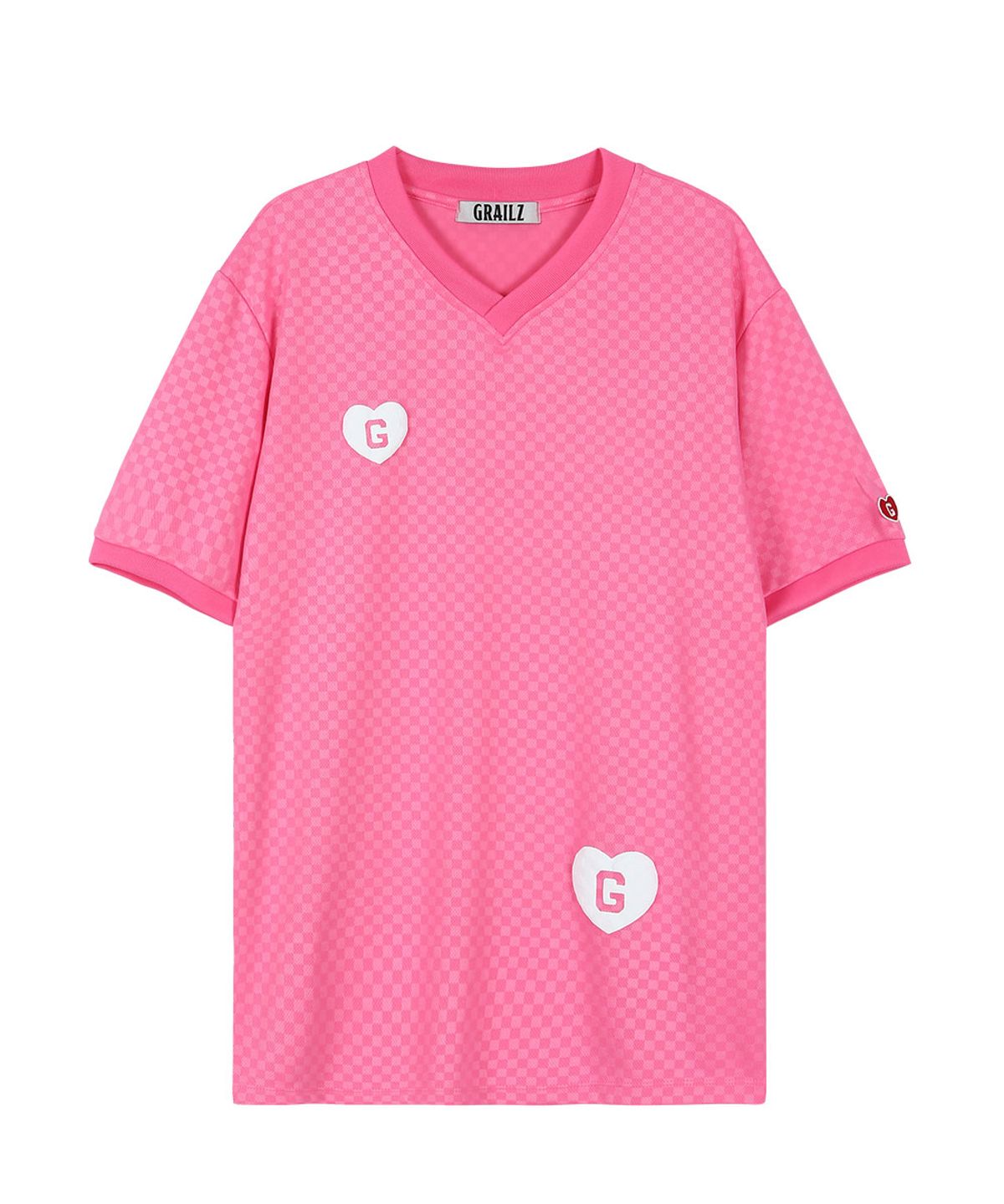 그레일즈(GRAILZ) HEART EMBLEM RETRO JERSEY [MIAMI PINK]