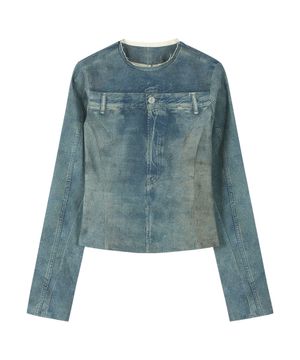 ILLUSION DENIM TOP [BLUE]