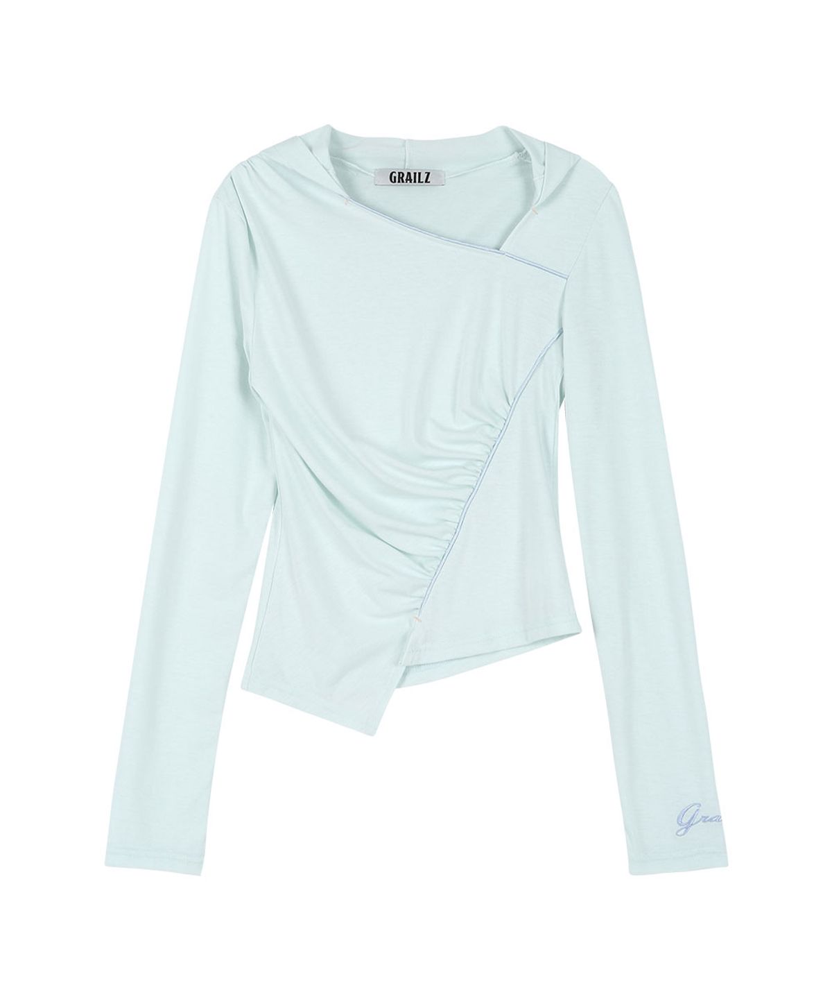 그레일즈(GRAILZ) PIPING COWL NECK HOODIE [MINT]