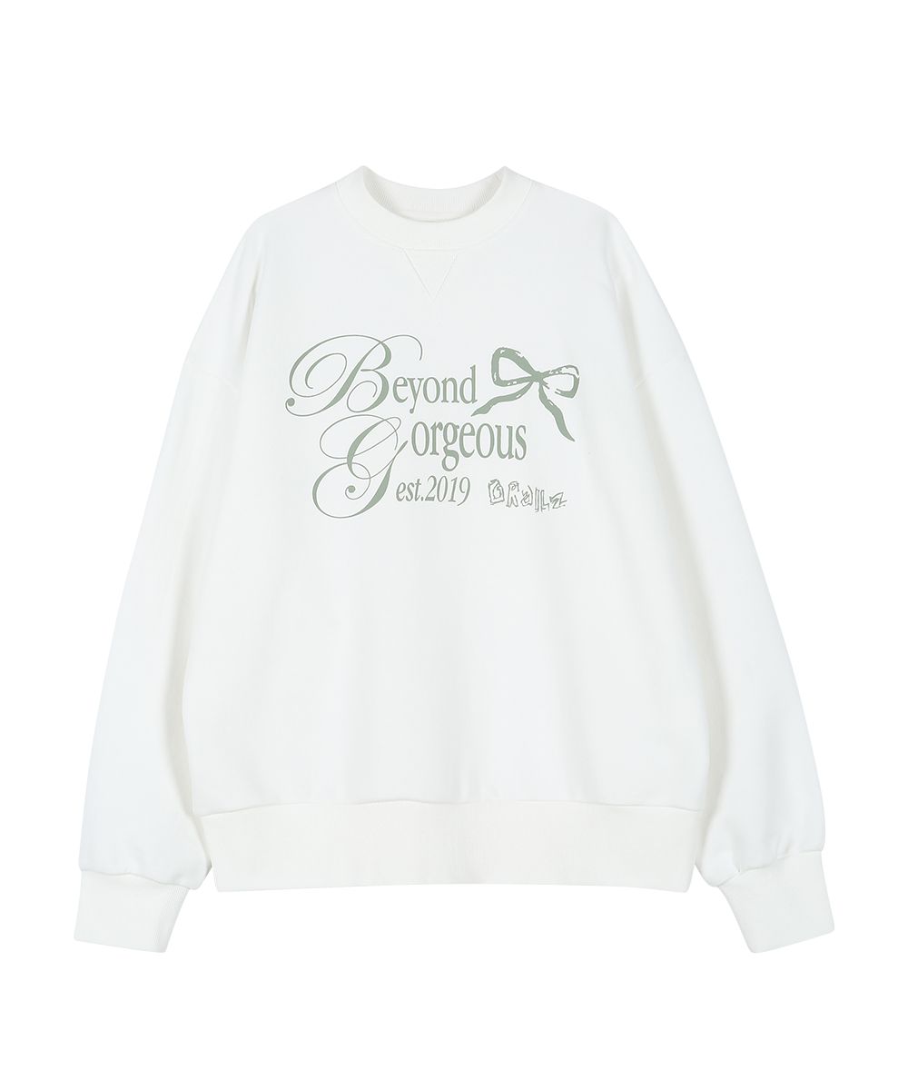 【GRAILZ】RIBBON BLISS SWEATSHIRT [WHITE] MUSINSA | GRAILZ RIBBON BLISS SWEATSHIRT [WHITE]