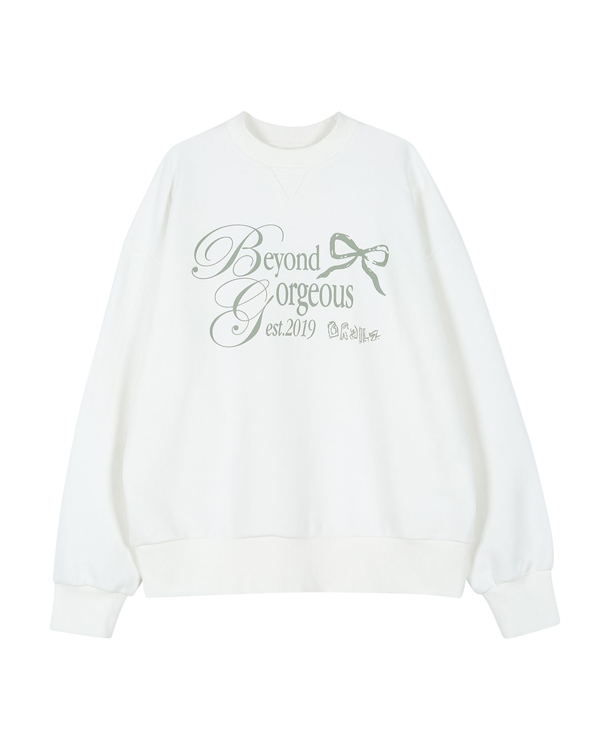 그레일즈(GRAILZ) RIBBON BLISS SWEATSHIRT [WHITE]