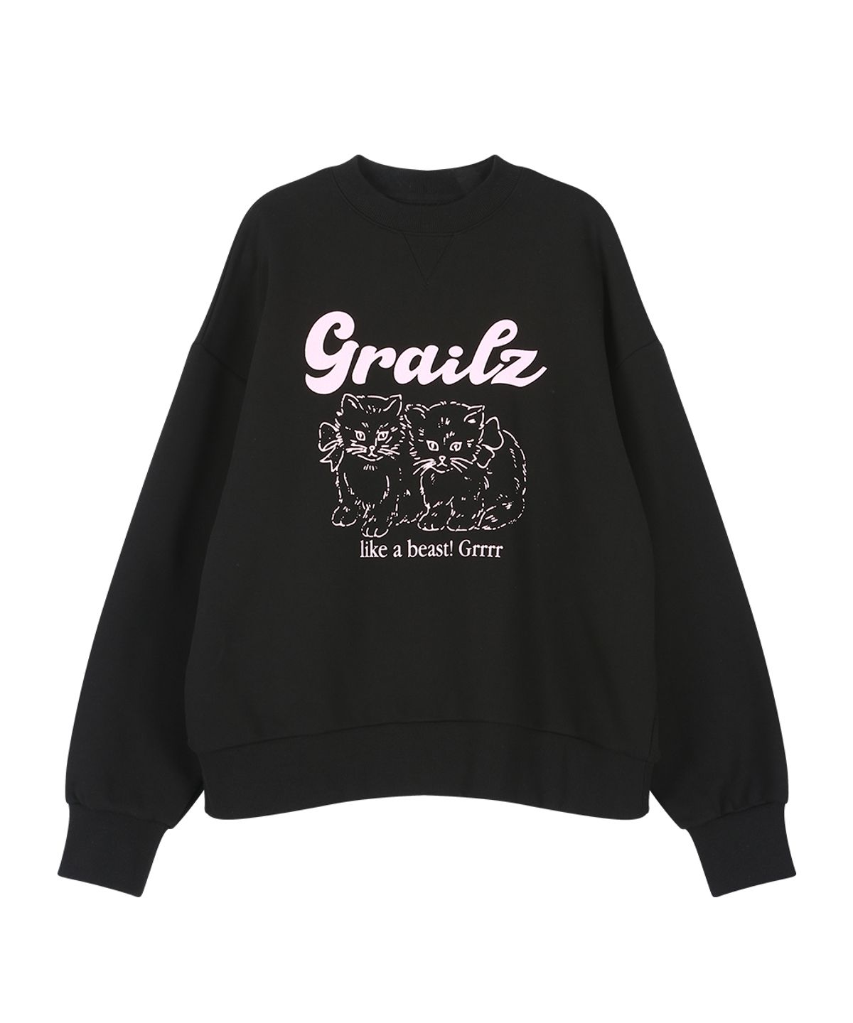 그레일즈(GRAILZ) NEKO DREAM SWEATSHIRT [BLACK]