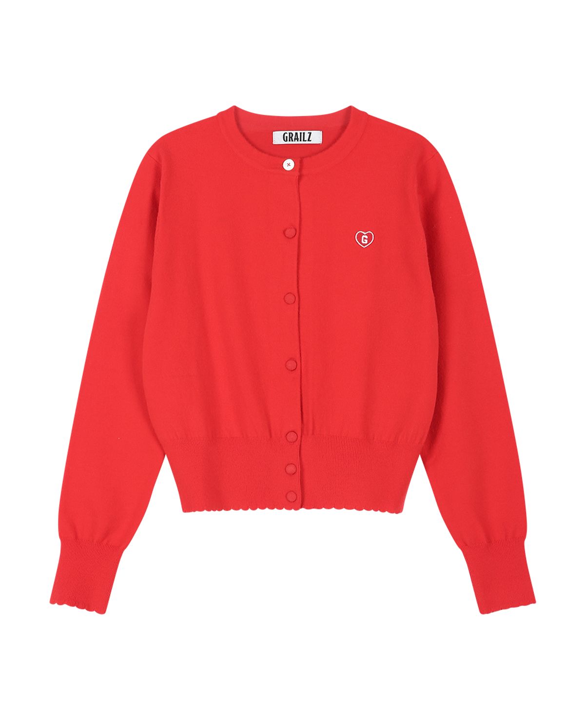 그레일즈(GRAILZ) SIGNATURE HEART CARDIGAN [RED]