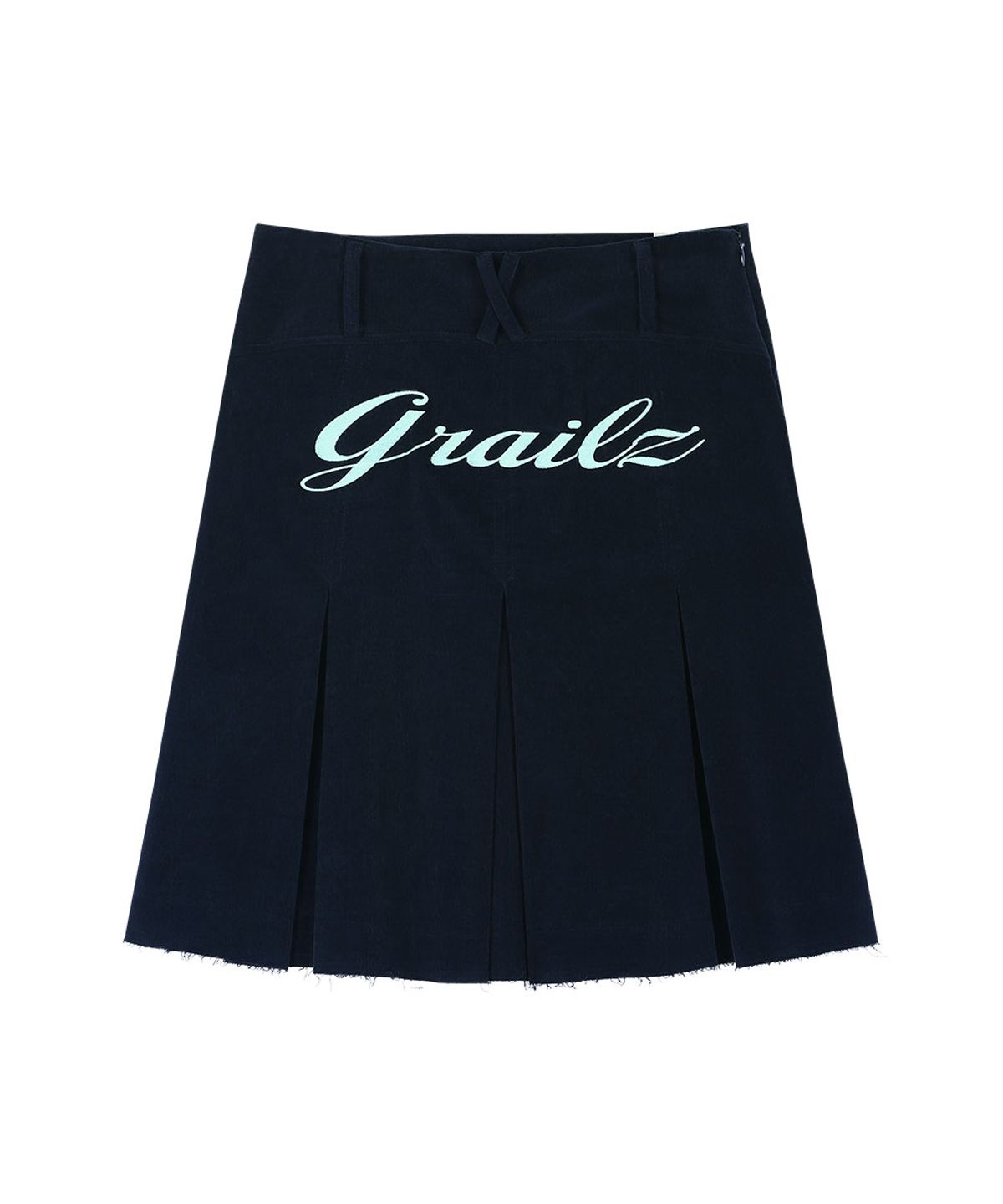 그레일즈(GRAILZ) ROUGH CUT PLEATS SKIRT [NAVY]