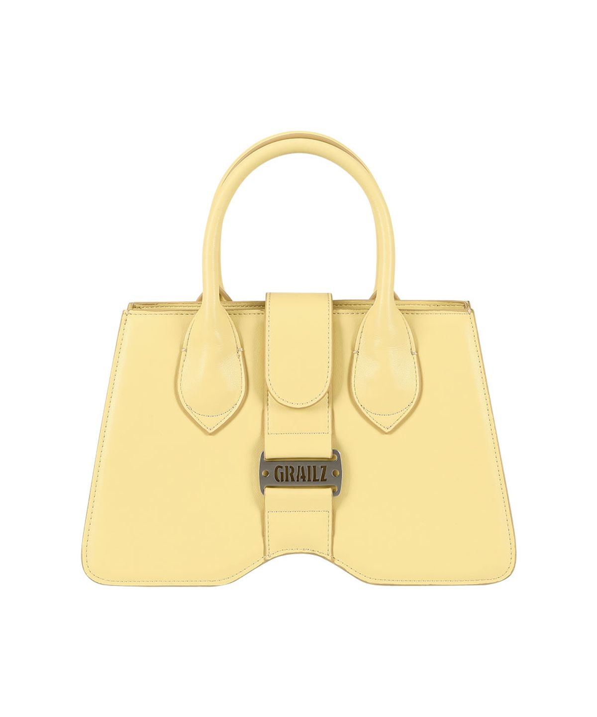그레일즈(GRAILZ) LUXE FIORE LEATHER BAG [LIGHT YELLOW]