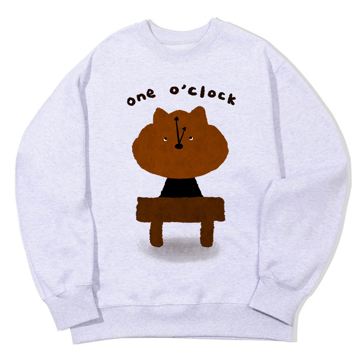 어썸어스(AWESOMEUS) CAT ONE O CLOCK SWEAT SHIRTS_3 COLOR