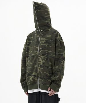 자이언트핏 솔리드 후드집업 (카모카키)