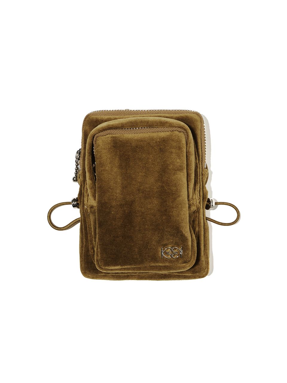 MUSINSA | KIJUN Velour Mini Bag Brown 