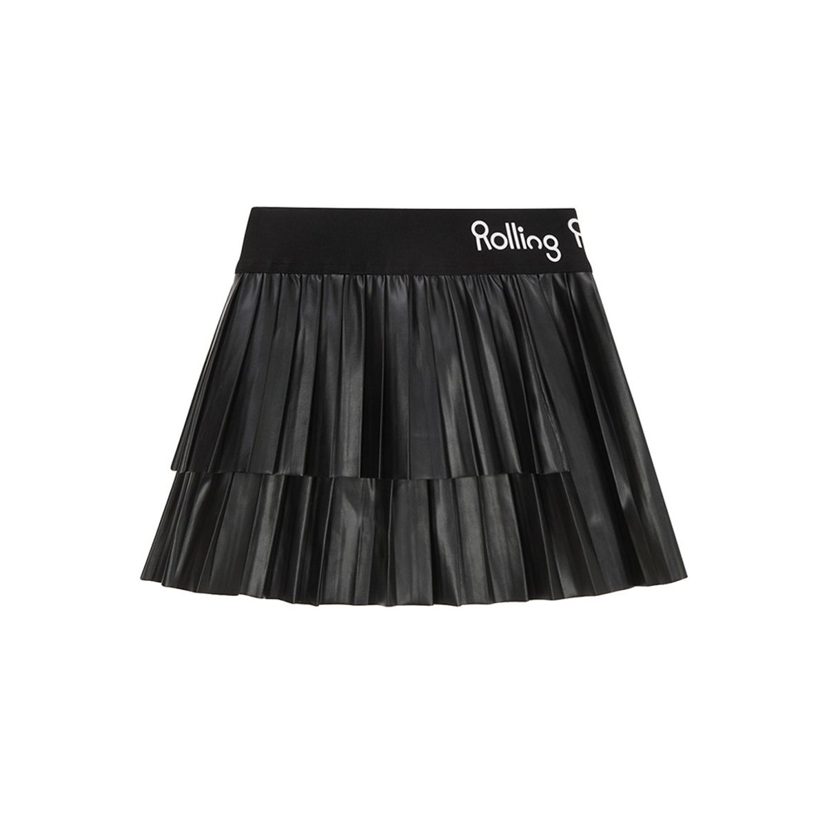 롤링롤라이(ROLLINGROLLEYE) 롤롤 뉴 엣지 레더스커트 블랙 Roll Roll New Edge Leather Skirt Black