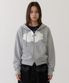 [강연재 PICK] FLORAL CROPPED HOODIE ZIP-UP melange gray