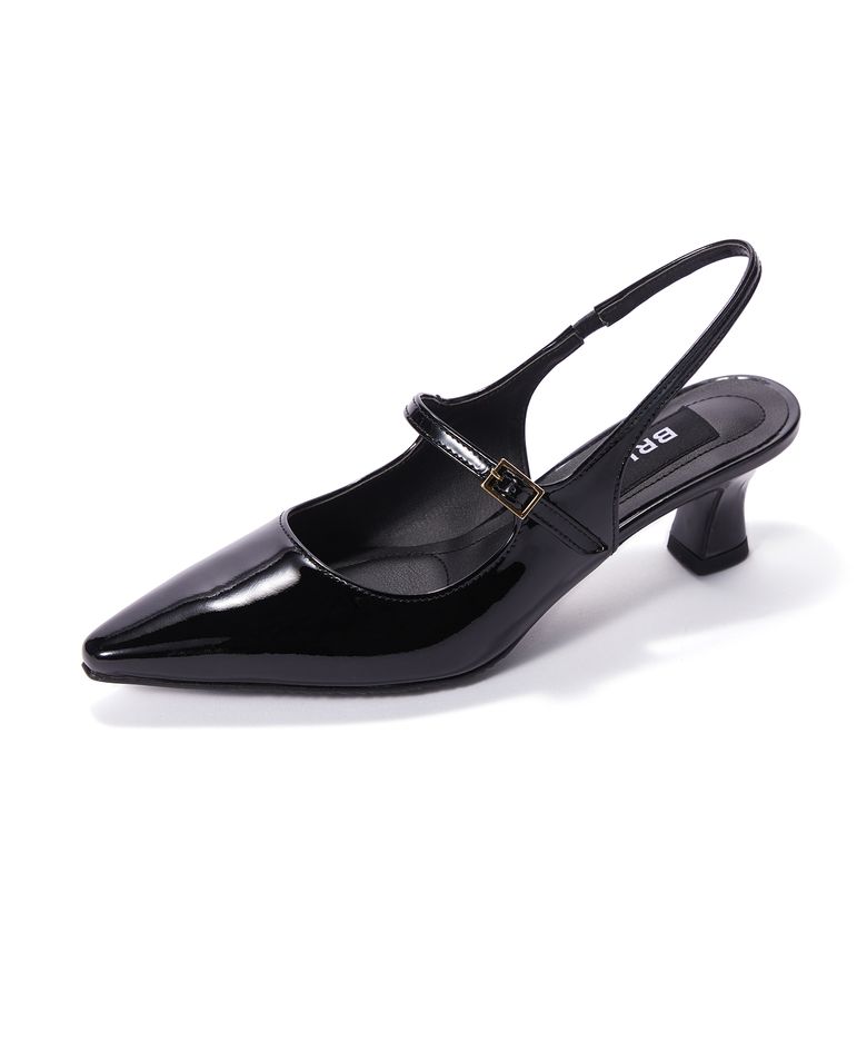 스틸레토 메리제인 슬링백 [블랙 페이던트]