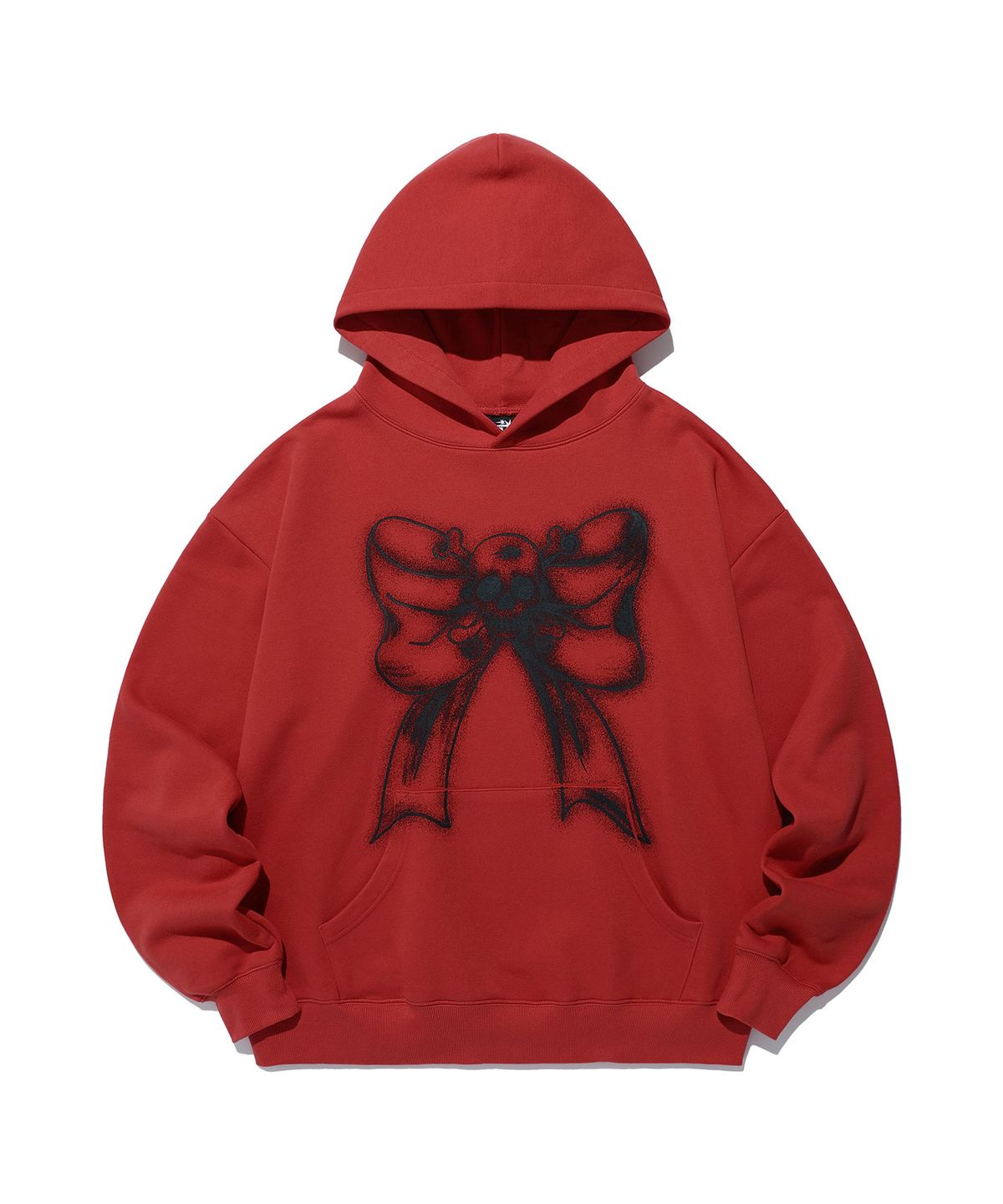 나이스고스트클럽(NICEGHOSTCLUB) SKULL RIBBON HOODIE_RED(NG2EFUM403A)