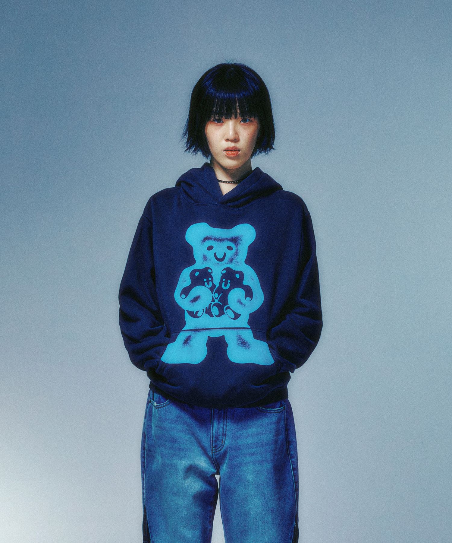 [ NICE GHOST CLUB]★24FW★韓国大人気★3 GUMMY BEARS HOODIE MUSINSA | NICE GHOST CLUB [Fleece-lined] Gummy Bear & Logo