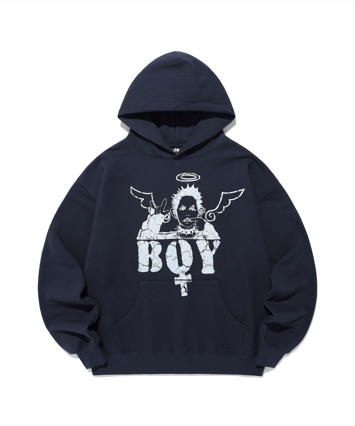 나이스고스트클럽(NICEGHOSTCLUB) ANGEL BOY HOODIE_NAVY(NG2EFUM413A)